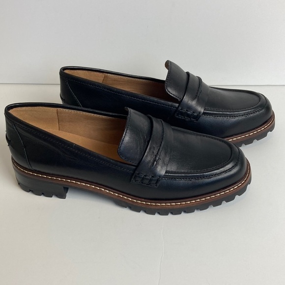 Madewell Elinor Black Leather Loafer Shoe Sz 6 NWOT Dark Academia Preppy Office - Picture 2 of 16